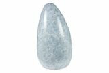 Polished, Free-Standing Blue Calcite - Madagascar #199217-1